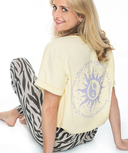 Boxy T-Shirt Daily Reminders by Luisa Harisch - yellow | color:gelb |yoga t-shirt luisa harisch gelb yoga |t-shirt daily reminders ognx 108