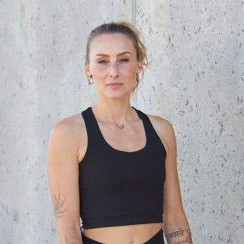 Yoga Basic Bra Long Tencel™ Organic Cotton Cali - black | color:schwarz | yoga damen basic long bh cali | tencel bio baumwolle | bra basic | yoga damen bh nachhaltig