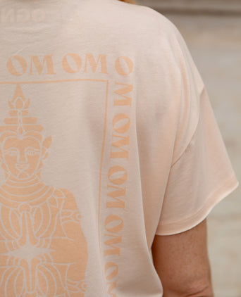 Yoga Loose T-Shirt Buddha OM Bio Baumwolle Tencel™ Sue - rosa | color:rosa | yoga damen loose t-shirt sue | bio baumwolle tencel | t-shirt buddha OM | yoga damen t-shirt nachhaltig