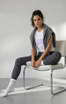 Yoga Soft Leggings Leo Bio Baumwolle Luna - grau Yoga Soft Leggings Leo Bio Baumwolle Luna - grau – AI GENERATED / KI-GENERIERT