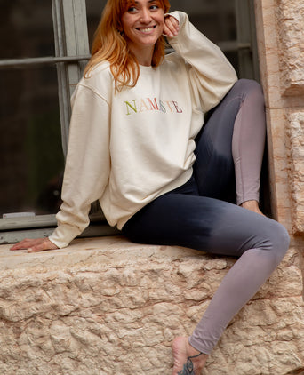 Yoga Soft Leggings Ombré Bio Baumwolle Luna - grau | color:grau | yoga damen soft leggings ombré | bio baumwolle | leggings ombré frabverlauf | yoga damen leggings nachhaltig
