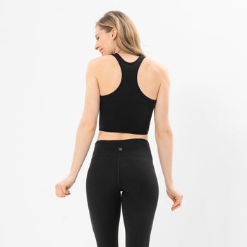 Yoga Basic Leggings Tencel™ Organic Cotton Luna - black | color:schwarz | yoga damen basic leggings luna | tencel bio baumwolle | leggings basic | yoga damen leggings nachhaltig