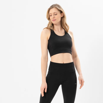 Yoga Basic Leggings Tencel™ Organic Cotton Luna - black | color:schwarz | yoga damen basic leggings luna | tencel bio baumwolle | leggings basic | yoga damen leggings nachhaltig