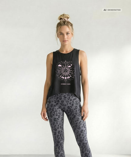 Yoga Boxy Tank Sun Bio Baumwolle Tencel™ Tula - schwarz Yoga Boxy Tank Sun Bio Baumwolle Tencel™ Tula - schwarz – AI GENERATED / KI-GENERIERT