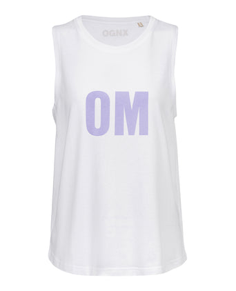 Yoga Athletic Tank 2.0 OM Bio Baumwolle Tencel™ Tara - weiß | color:weiss | yoga damen athletic tank tara | bio baumwolle tencel | tank top OM | yoga damen tank top nachhaltig