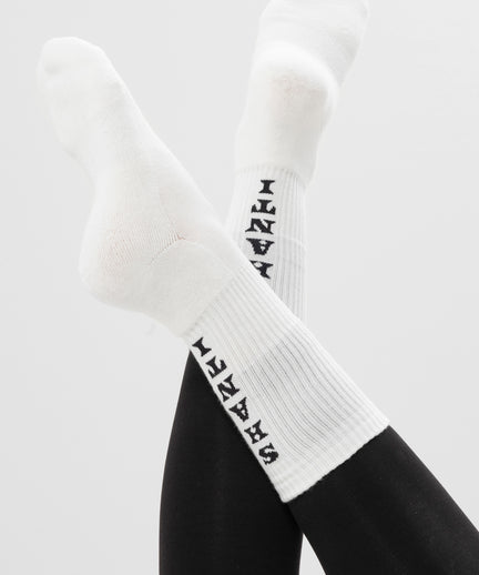 Yoga Sportsocken Shanti Shanti Bio Baumwolle Ava - weiß | color:weiß | yoga damen socken shanti shanti ava | bio baumwolle recyceltes polyester | sportsocken namaste | yoga damen socken nachhaltig