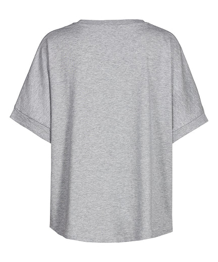 Boxy T-shirt Shanti organic cotton - gray melange | color:grau melange |yoga boxy t-shirt shanti grau melange