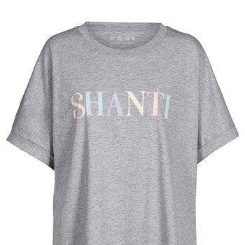 Boxy T-shirt Shanti organic cotton - gray melange | color:grau melange |yoga boxy t-shirt shanti grau melange