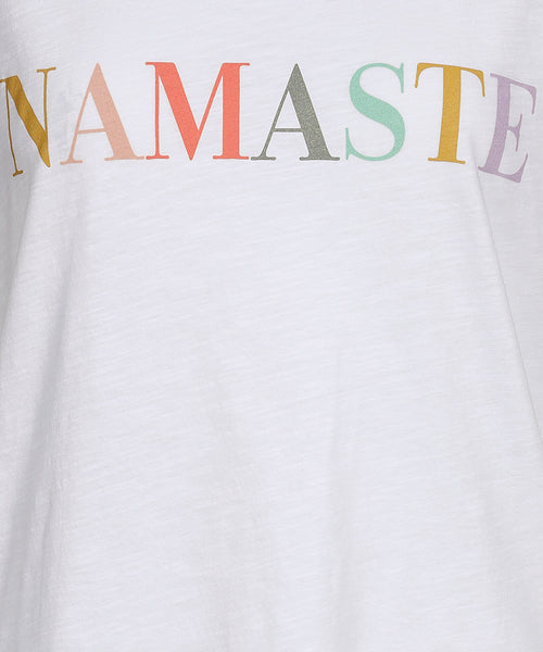 | color:weiß |yoga sommer t-shirt namaste weiß