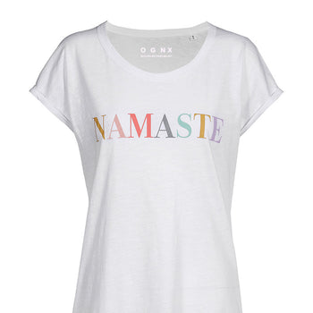 Summer T-shirt Namaste organic cotton - white | color:weiß |yoga sommer t-shirt namaste weiß