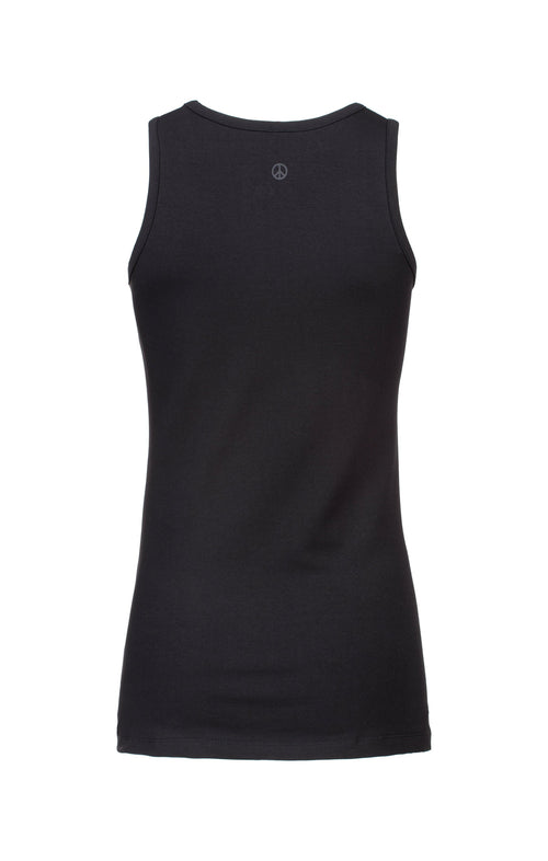 | color:schwarz |enges yoga tank schwarz baumwolle