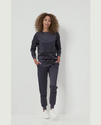 Sweatshirt Keffiah (Slim Fit) - blau | color:blau |sweater mit keffiah muster blau