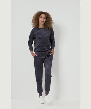 Sweatshirt Keffiah (Slim Fit) - blau | color:blau |sweater mit keffiah muster blau