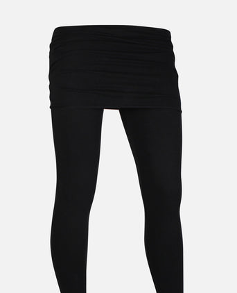 Basic Skirt Pants Bio Baumwolle - schwarz | color:schwarz |leggings mit rock schwarz baumwolle