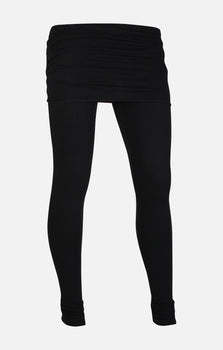 Basic Skirt Pants Bio Baumwolle - schwarz | color:schwarz |leggings mit rock schwarz baumwolle