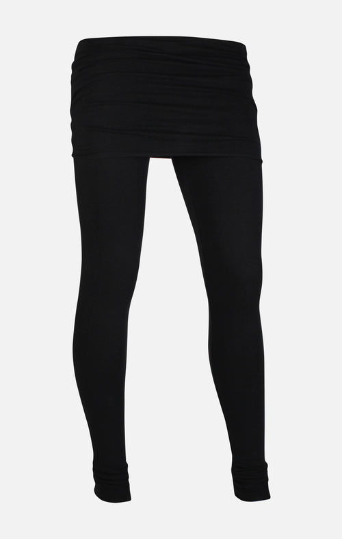 | color:schwarz |leggings mit rock schwarz baumwolle
