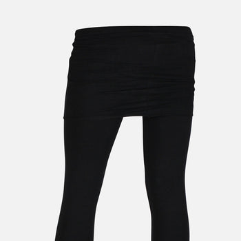 Basic Skirt Pants organic cotton - black | color:schwarz |leggings mit rock schwarz baumwolle