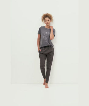 Vintage Cotton Loose T-Shirt OK Bio Baumwolle - grau | color:grau |t-shirt ok hand grau bio baumwolle