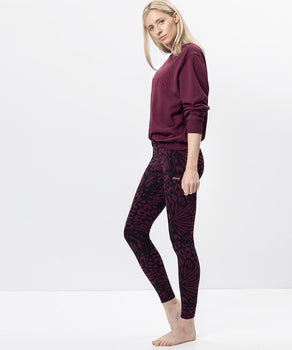 Leggings Butterfly Bio Baumwolle - rot | color:rot |yoga leggings rot bio baumwolle |yoga leggings blickdicht