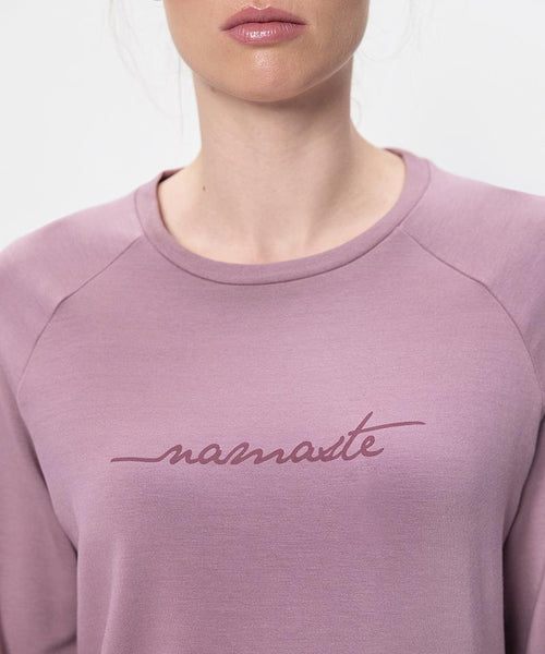 | color:pink |yoga sweater namaste pink tencel