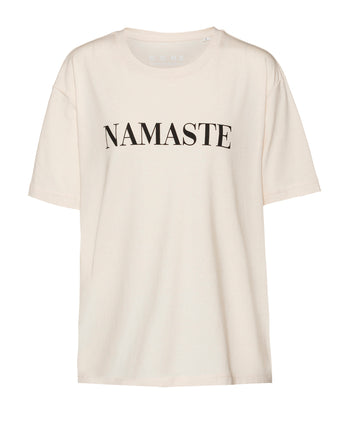 Loose T-Shirt Namaste Bio Baumwolle - schwarz | color:schwarz |yoga t-shirt namaste weiß