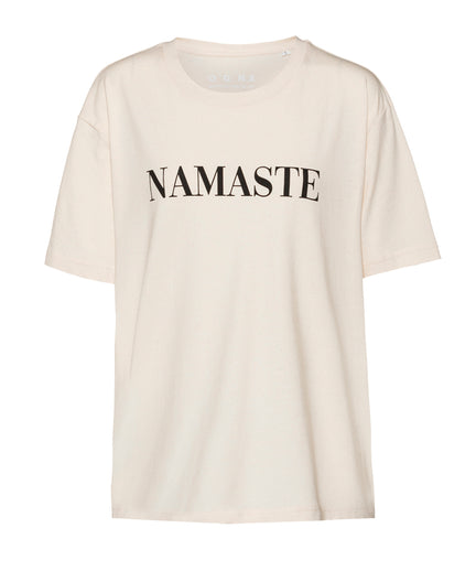 Loose T-Shirt Namaste Bio Baumwolle - schwarz | color:schwarz |yoga t-shirt namaste weiß