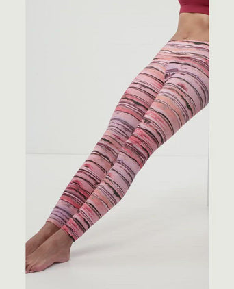 Leggings watercolor organic cotton - pink | color:rosa |yoga leggings rosa bio baumwolle