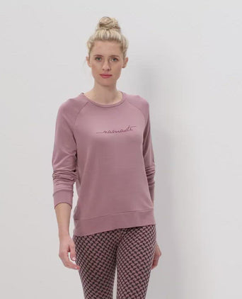 Lounge Sweater Namaste Tencel™ - rosa | color:pink |yoga sweater namaste pink tencel