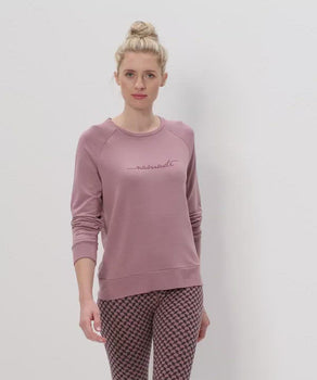 Lounge Sweater Namaste Tencel™ - rosa | color:pink |yoga sweater namaste pink tencel