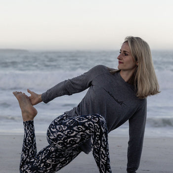 Leggings Ikat organic cotton - blue | color:blau |leggings ikat blau bio baumwolle nachhaltig
