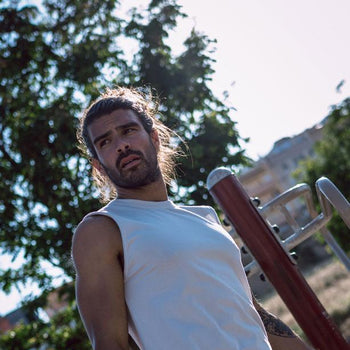 Air Tank polyester ♻️ - weiss | color:weiss |yoga tank männer weiss