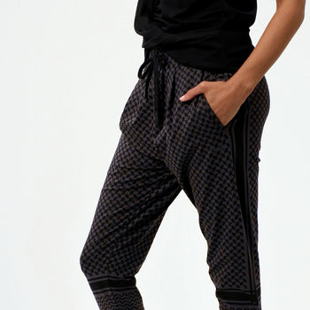Harem Pants Keffiah organic cotton - gray | color:grau |yoga harem pants keffiah grau |yoga kleidung