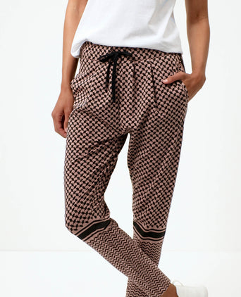 Harem Pants Keffiah Bio Baumwolle - rosa | color:rosa |yoga harem hose keffiah muster |yoga kleidung
