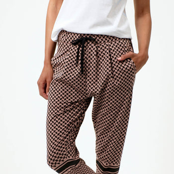 Harem Pants Keffiah organic cotton - pink | color:rosa |yoga harem hose keffiah muster |yoga kleidung
