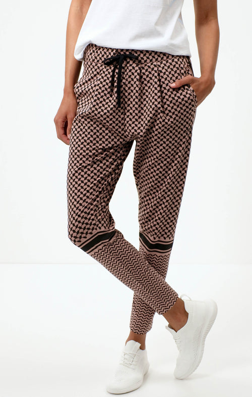 | color:rosa |yoga harem hose keffiah muster |yoga kleidung