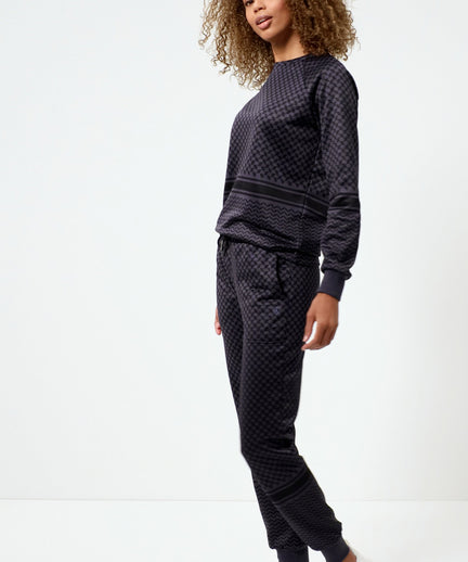 Sweatshirt Keffiah (Slim Fit) - blau | color:blau |sweater mit keffiah muster blau