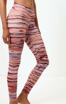 Leggings watercolor organic cotton - pink | color:rosa |yoga leggings rosa bio baumwolle