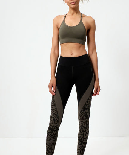 Leggings Carving Butterfly Tencel™ organic cotton - green | color:grün |yoga leggings schwarz tencel baumwolle