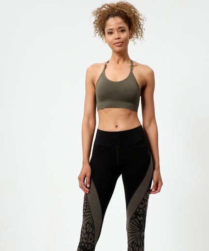 Leggings Carving Butterfly Tencel™ organic cotton - green | color:grün |yoga leggings schwarz tencel baumwolle