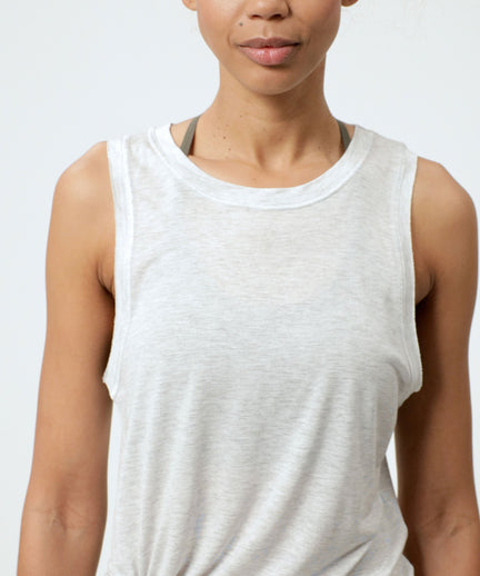 Basic Athletic Tank Rainbow Tencel™ - hellgrau melange | color:grau |tencel tank yoga grau |yoga kleidung