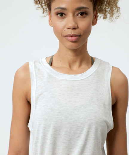 Basic Athletic Tank Rainbow Tencel™ - light gray melange | color:grau |tencel tank yoga grau |yoga kleidung