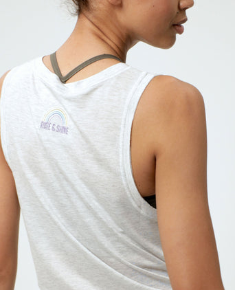 Basic Athletic Tank Rainbow Tencel™ - hellgrau melange | color:grau |tencel tank yoga grau |yoga kleidung