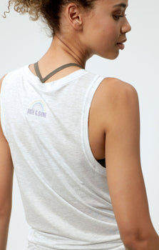 Basic Athletic Tank Rainbow Tencel™ - hellgrau melange | color:grau |tencel tank yoga grau |yoga kleidung