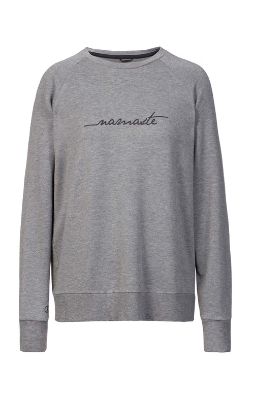 | color:grau |yoga sweater namaste grau