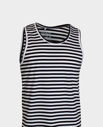 Tank Perfect Basic organic cotton - white | color:weiss |yoga tank gestreift männer