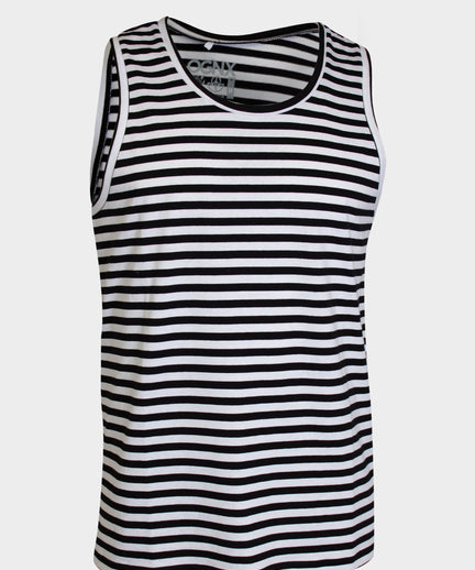 Tank Perfect Basic Bio Baumwolle - weiss | color:weiss |yoga tank gestreift männer
