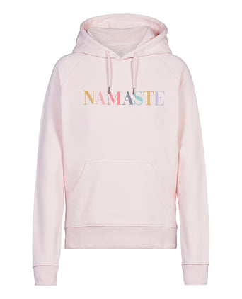 Yoga Hoodie Namaste Bio Baumwolle - rosa | color:rosa |yoga kapuzenpullover Namaste rosa