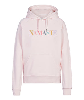 Yoga Hoodie Namaste Bio Baumwolle - rosa | color:rosa |yoga kapuzenpullover Namaste rosa