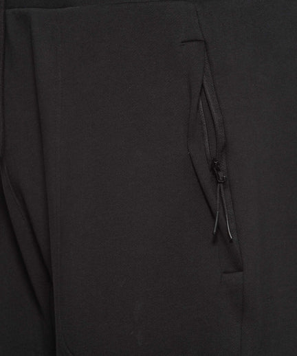Jog Pants Deluxe Bio Baumwolle - schwarz | color:schwarz |yoga hose schwarz tasche reißverschluss