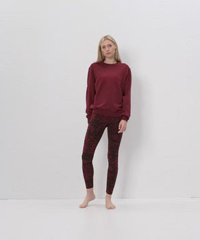 Leggings Butterfly Bio Baumwolle - rot | color:rot |yoga leggings rot bio baumwolle |yoga leggings blickdicht